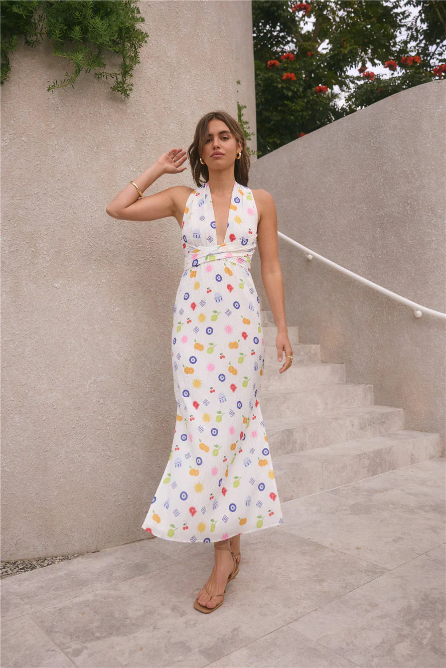 Marici Maxi Dress Santorini Print