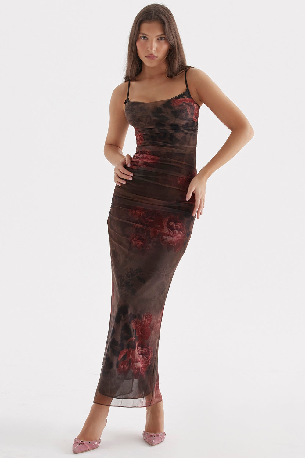printed maxi dress