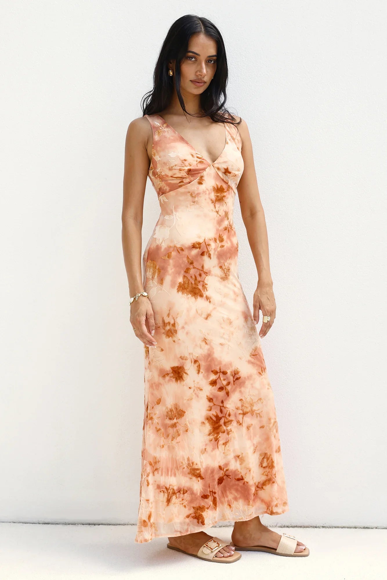 Seafoam Dreams Maxi Dress Orange