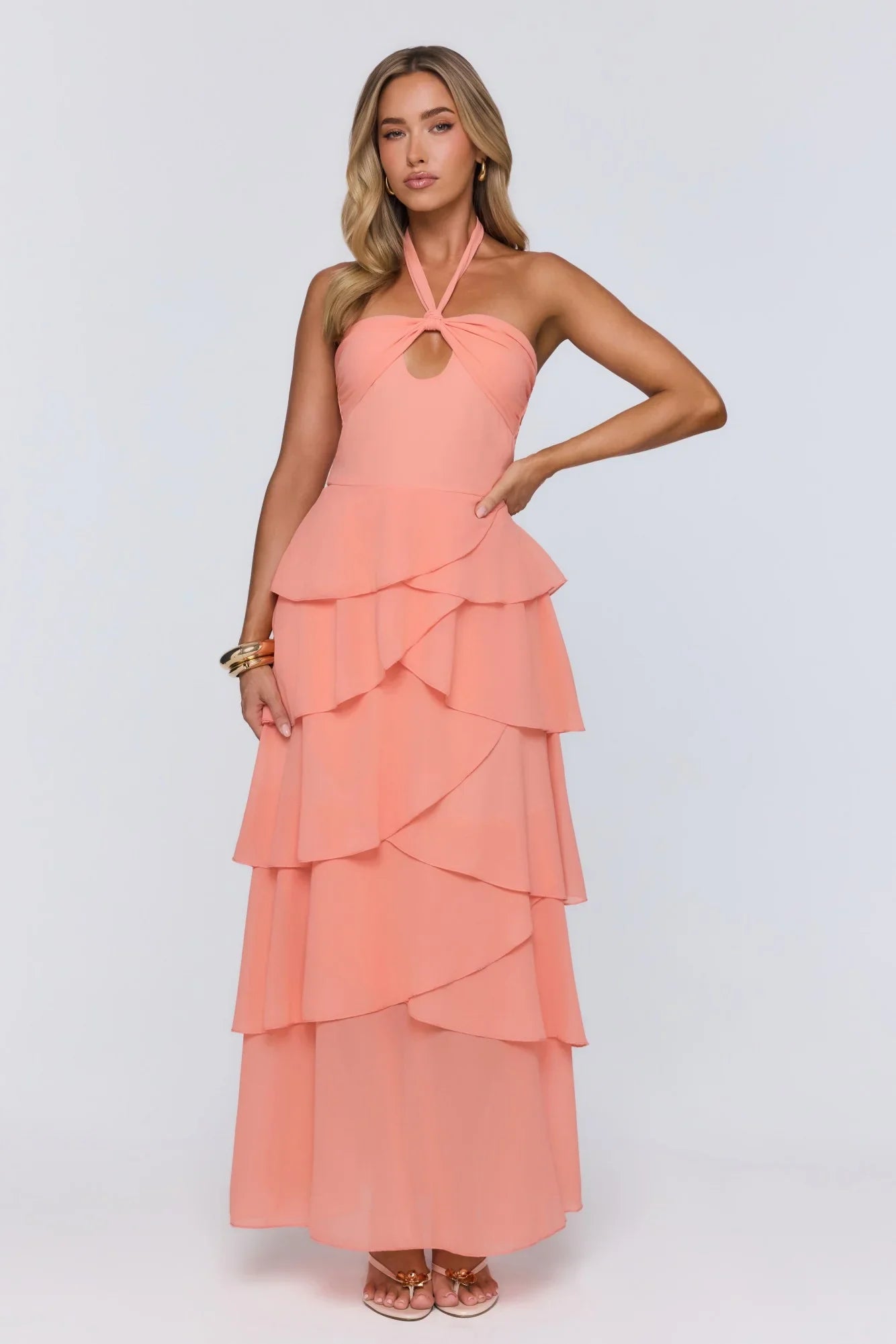 Lead Don’t Follow Maxi Dress Peach