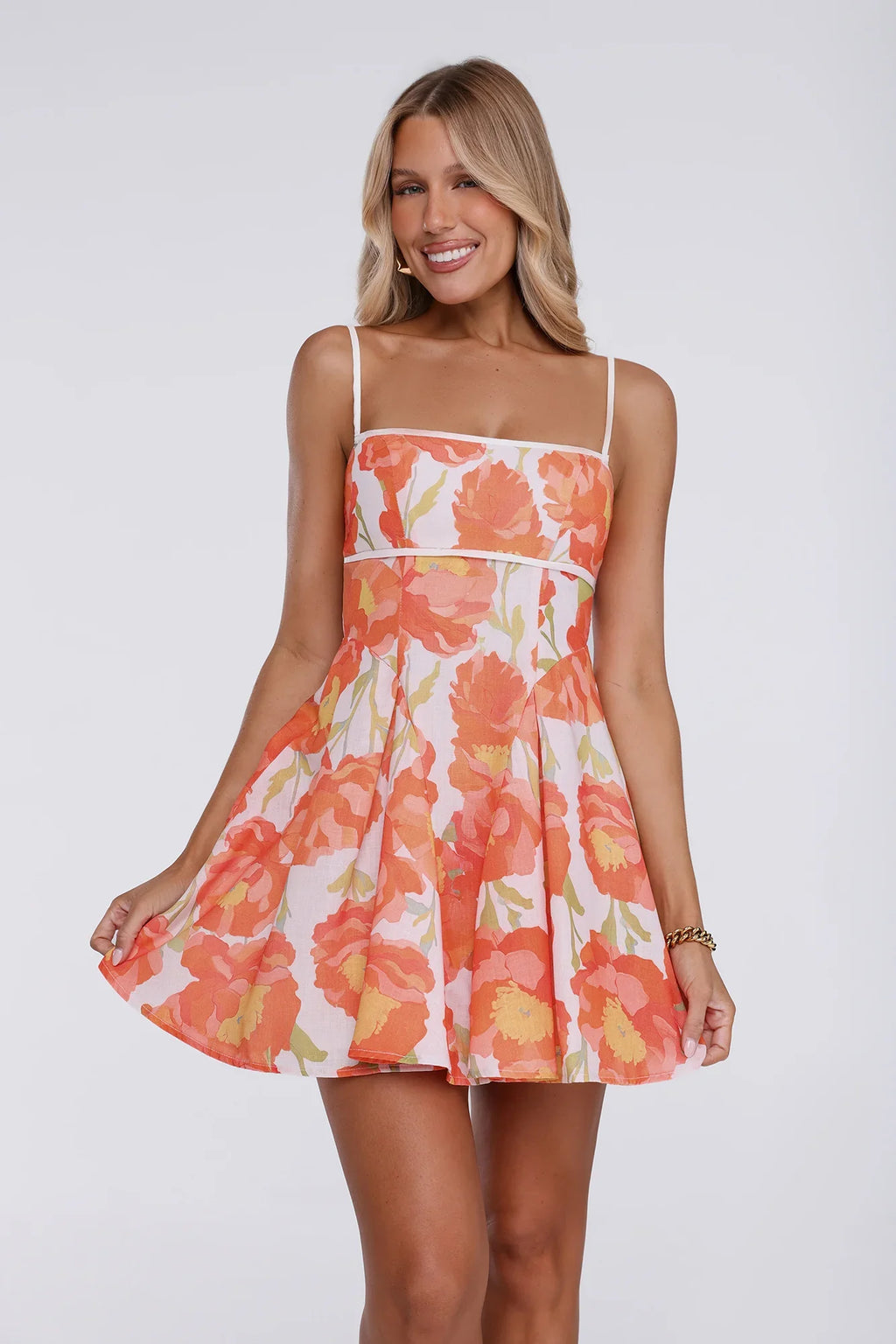 Darling Aesthetic Mini Dress Orange