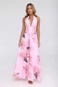 Femme Queen Halter Maxi Dress Pink