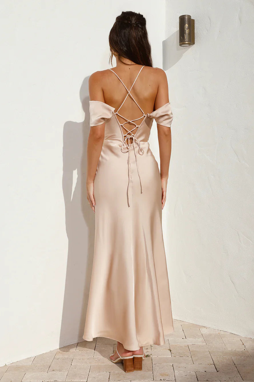Pour Moi Maxi Dress Champagne