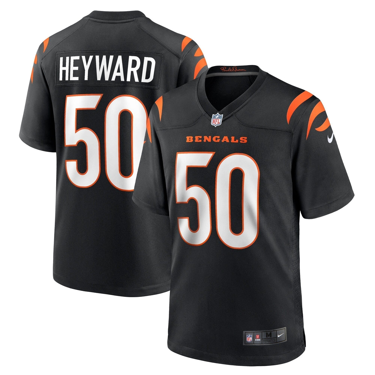 Shaka Heyward Cincinnati Bengals Nike Team Game Jersey -  Black
