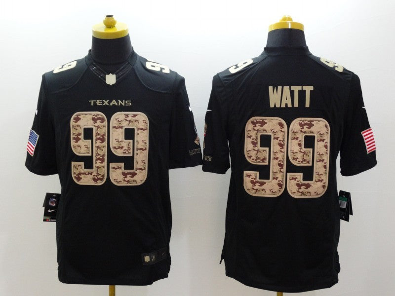 Men's Houston Texans #99 J.J. Watt Black Authentic Game Jersey1