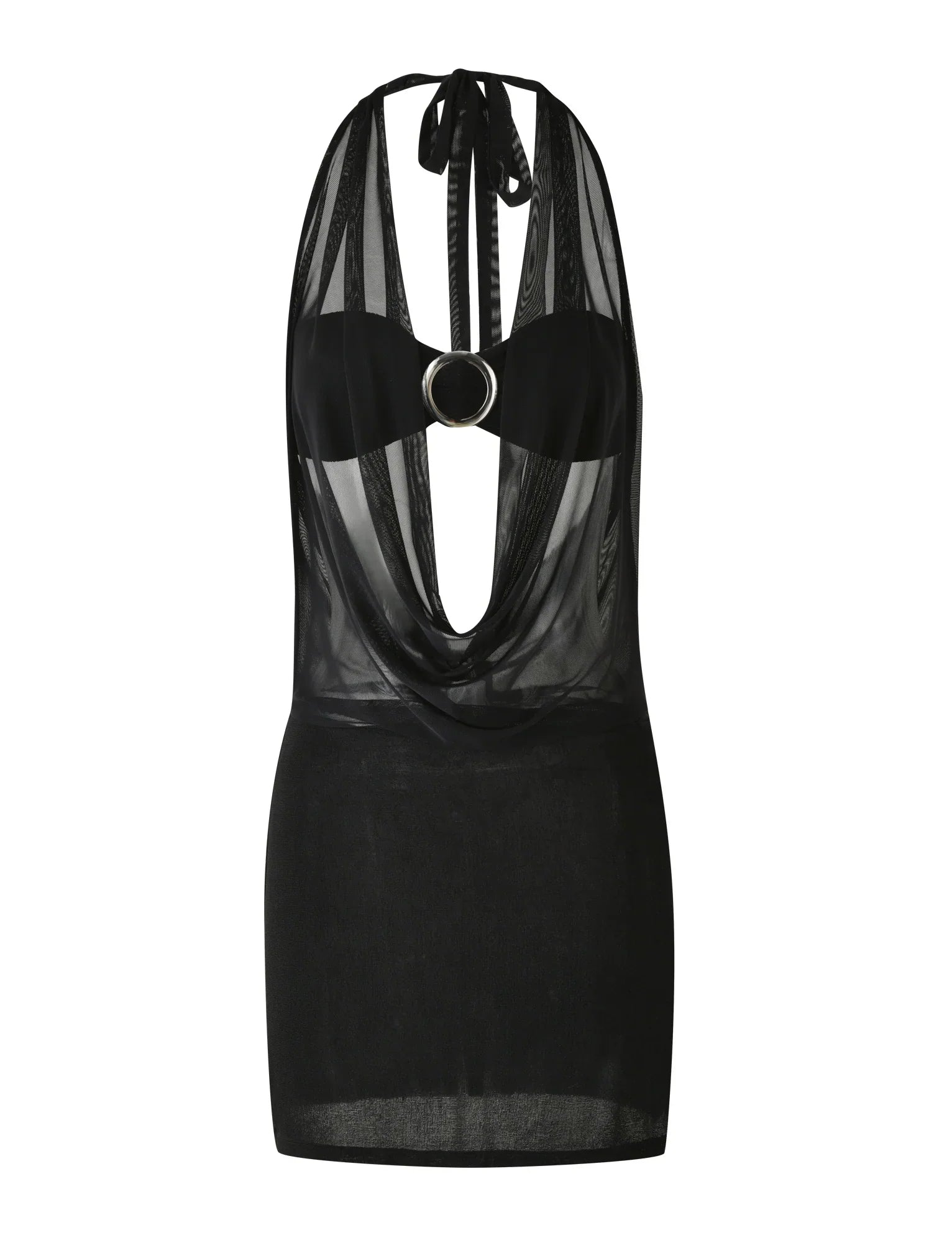 MAKENA TWO-PIECE DRESS - BLACK