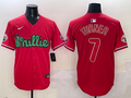 Men's Philadelphia Phillies Trea Turner #7 Red Player Jersey