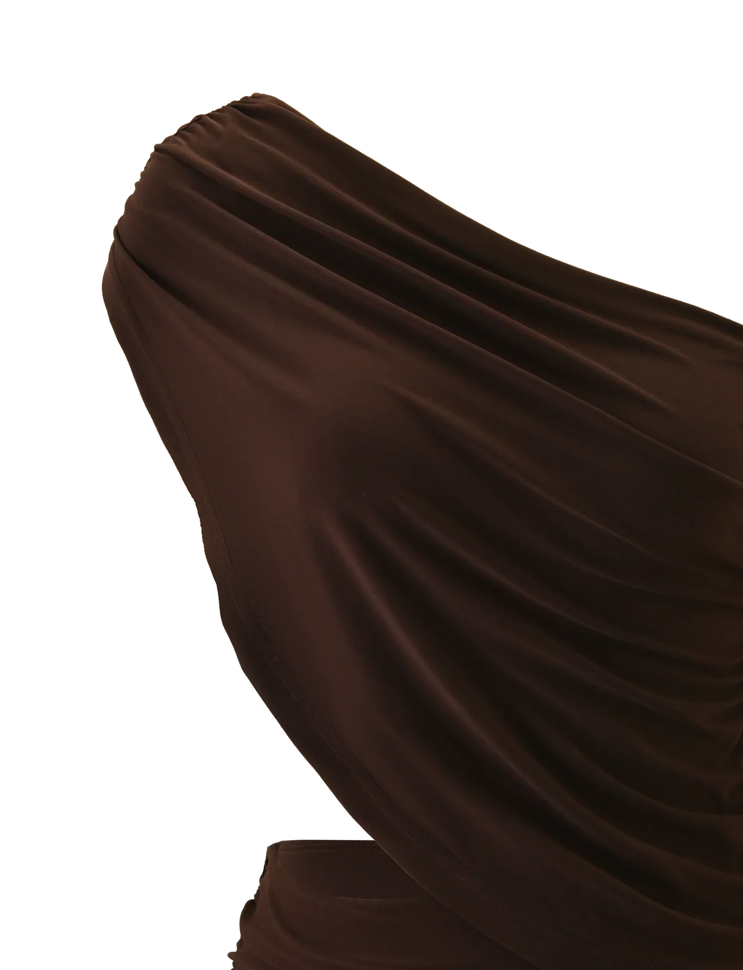 RYLAND DRAPED MINI DRESS - CHOCOLATE
