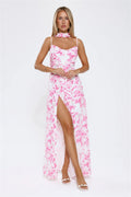 Soft Petal Sway Maxi Dress Pink