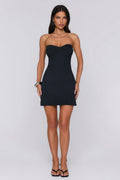 Make It Work Strapless Mini Dress Black