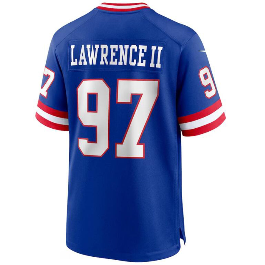 #97 Dexter Lawrence II Player NY.Giants Royal Game Football Jerseys