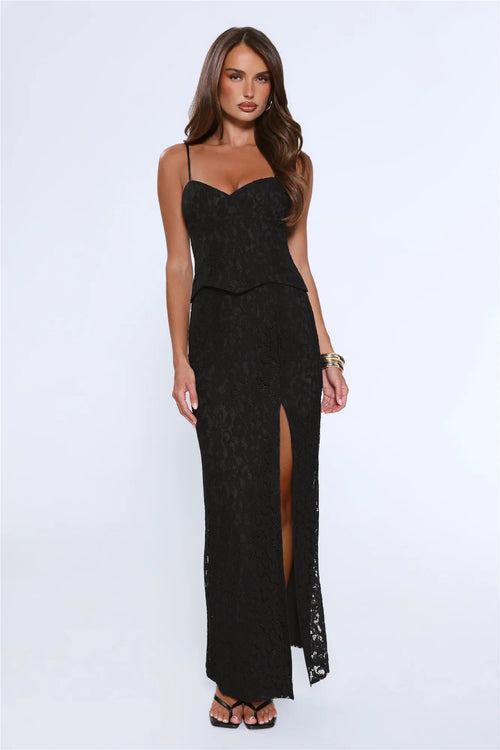 Blossom At Dusk Maxi Dress Black