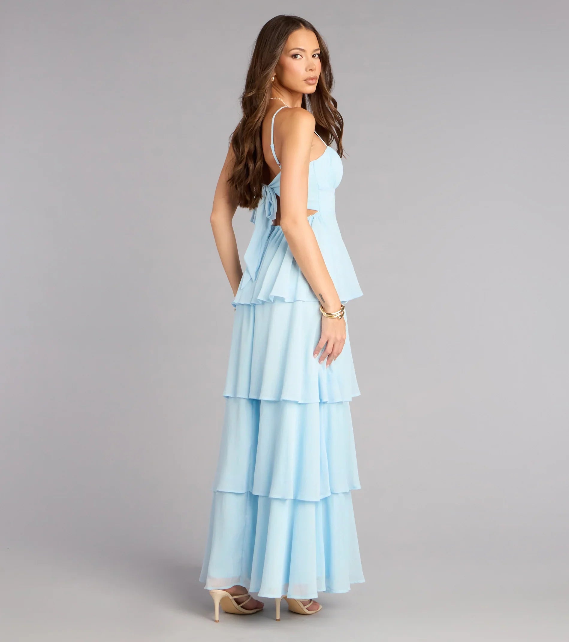 Evening Soirée Chiffon Maxi Dress