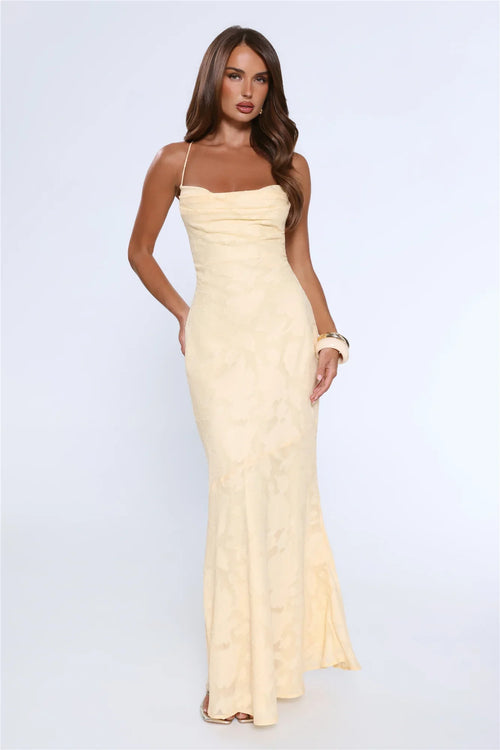 Bridge To Wonderland Maxi Dress Lemon