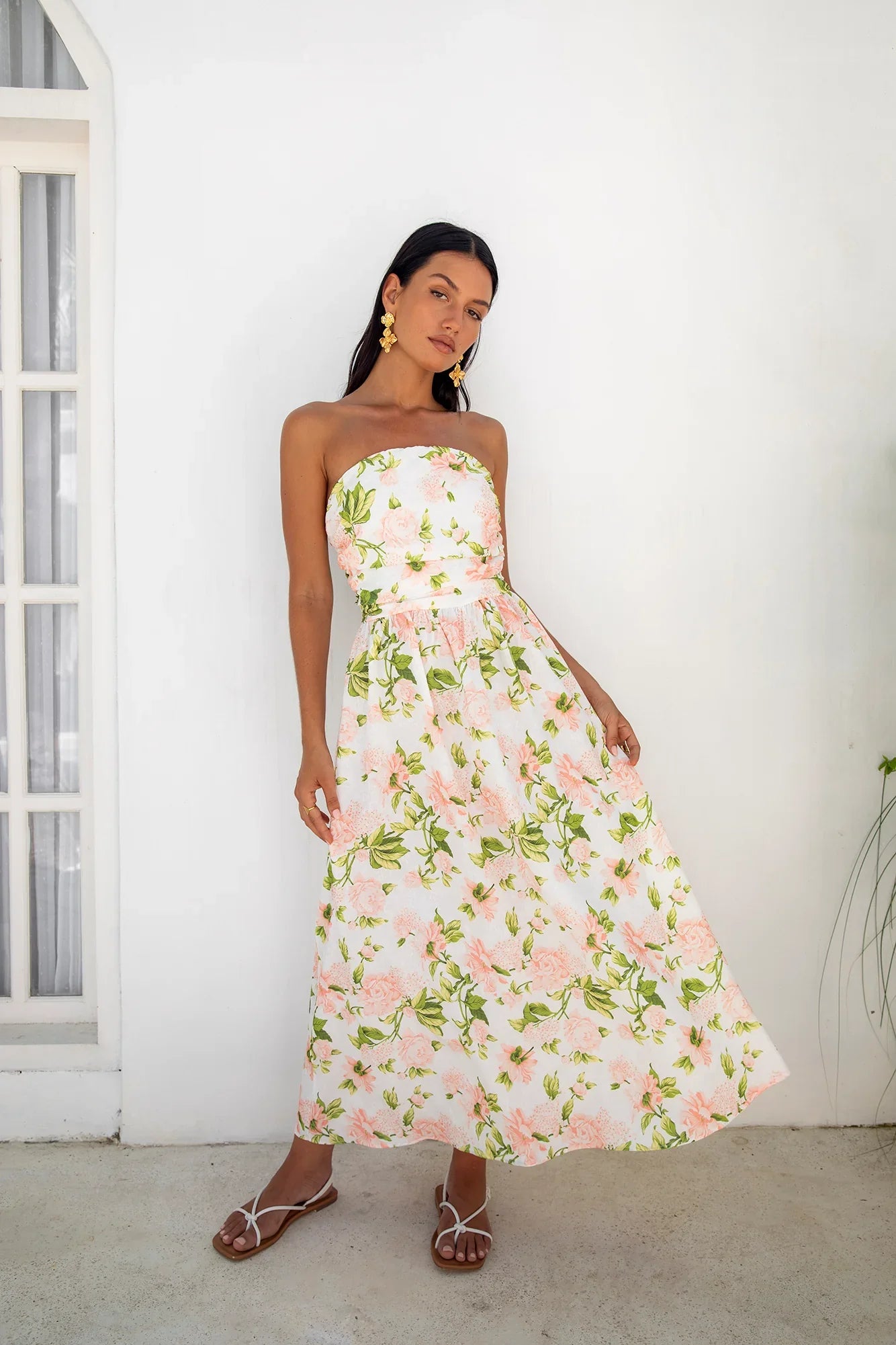 Bellissima Strapless Maxi Dress Pink