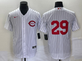 Men's Cincinnati Reds TJ Friedl #29 White 2022 MLB at Field of Dreams Game Authentic Player Jersey1