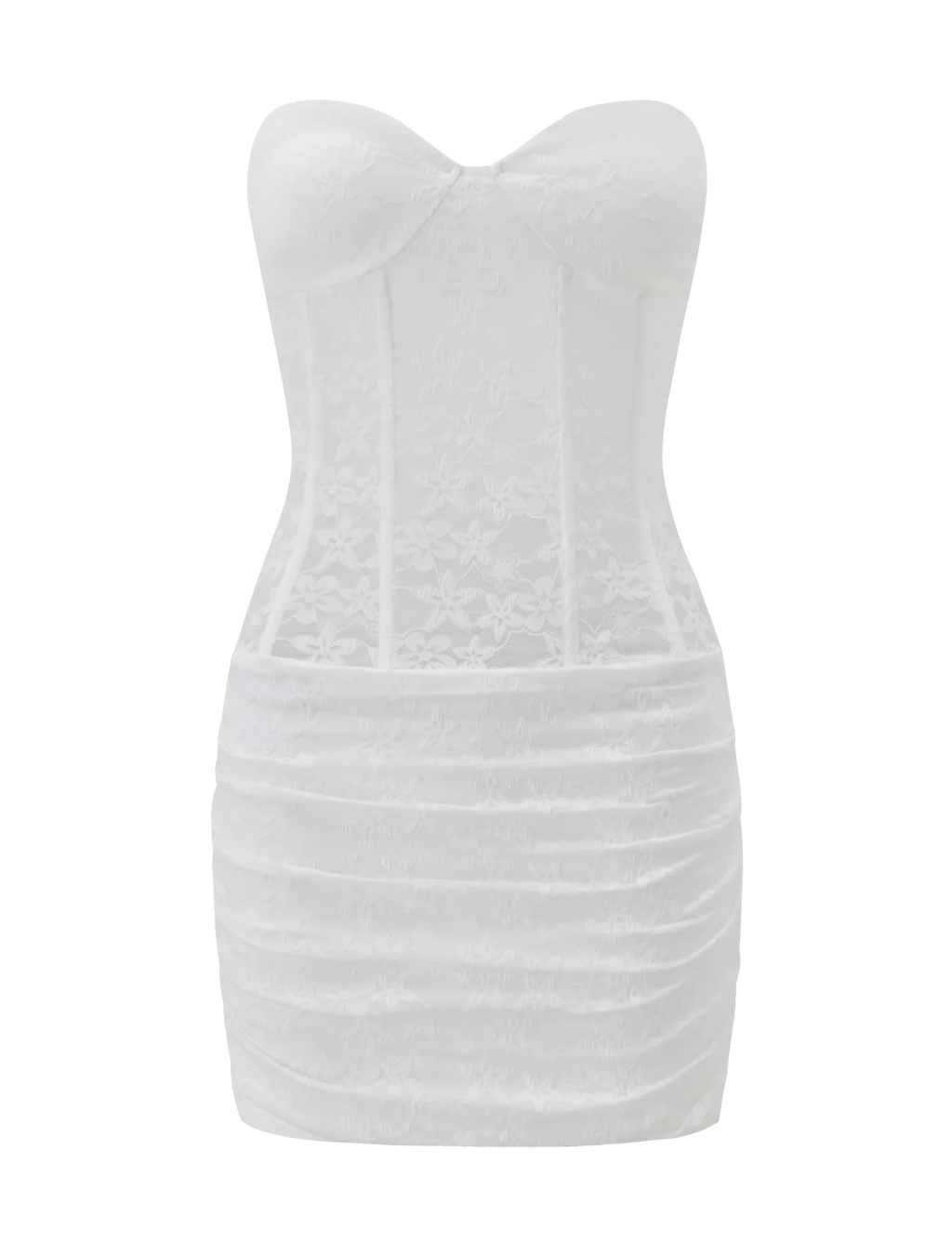 PETRA MINI DRESS - WHITE LACE