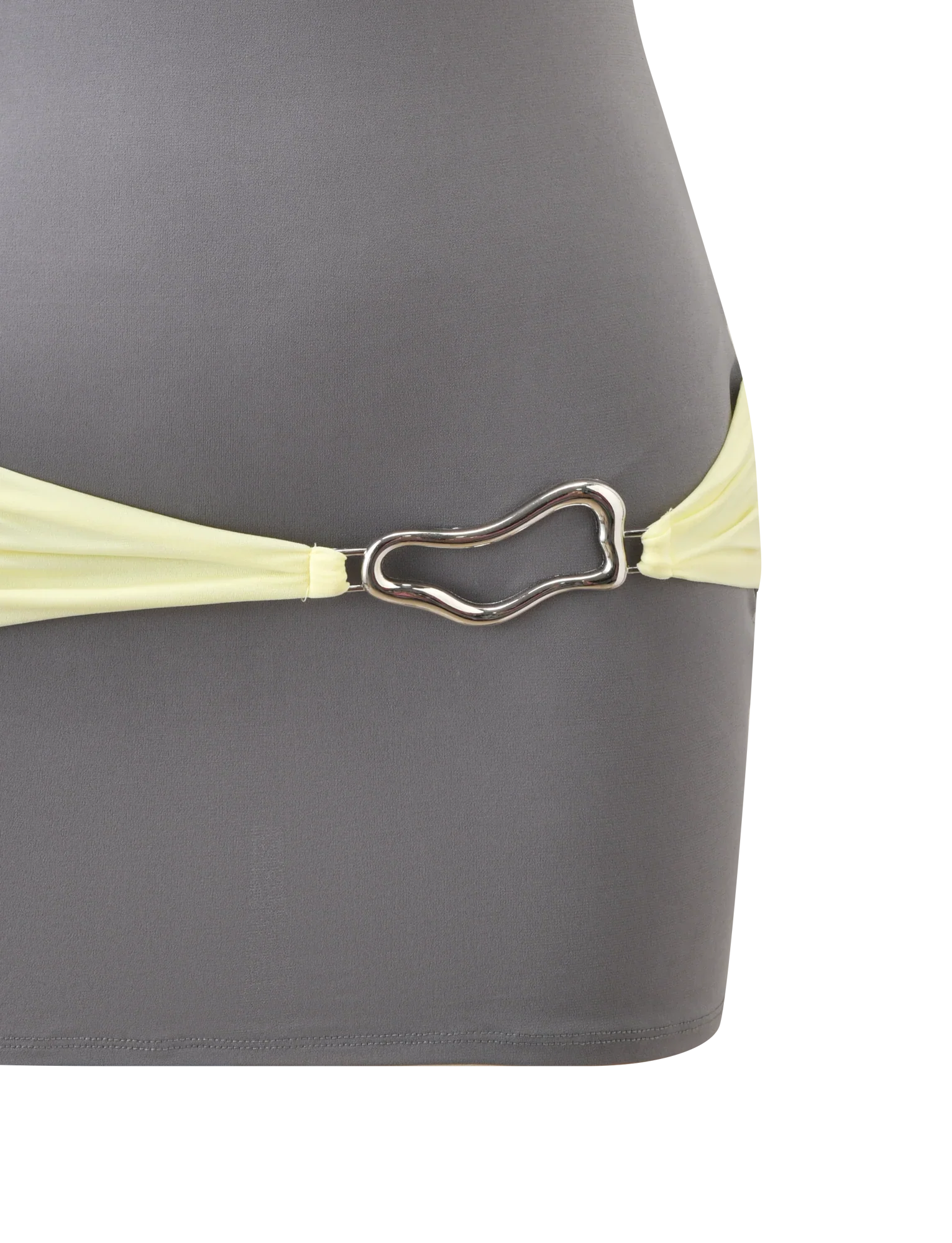 EOS MINI DRESS - GREY AND YELLOW