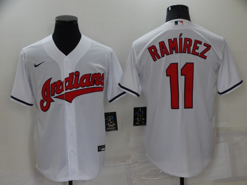 Men's Cleveland Guardians Jose Ramirez Nike White Replica Player Jersey
