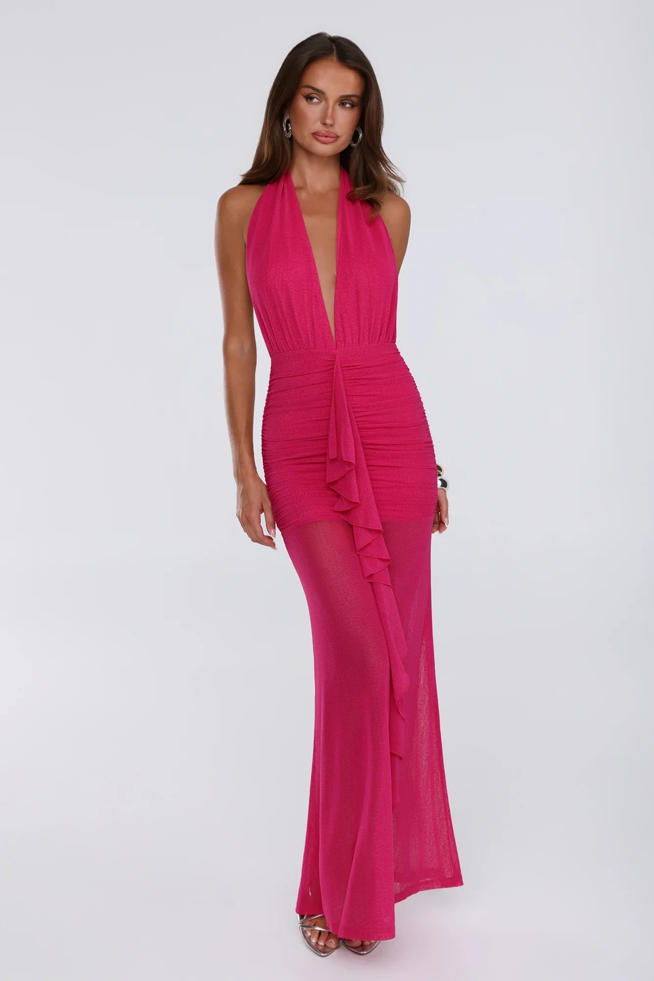 Born To Stand Out Halter Maxi Dress Pink