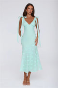 Whispering Petals Maxi Dress Mint