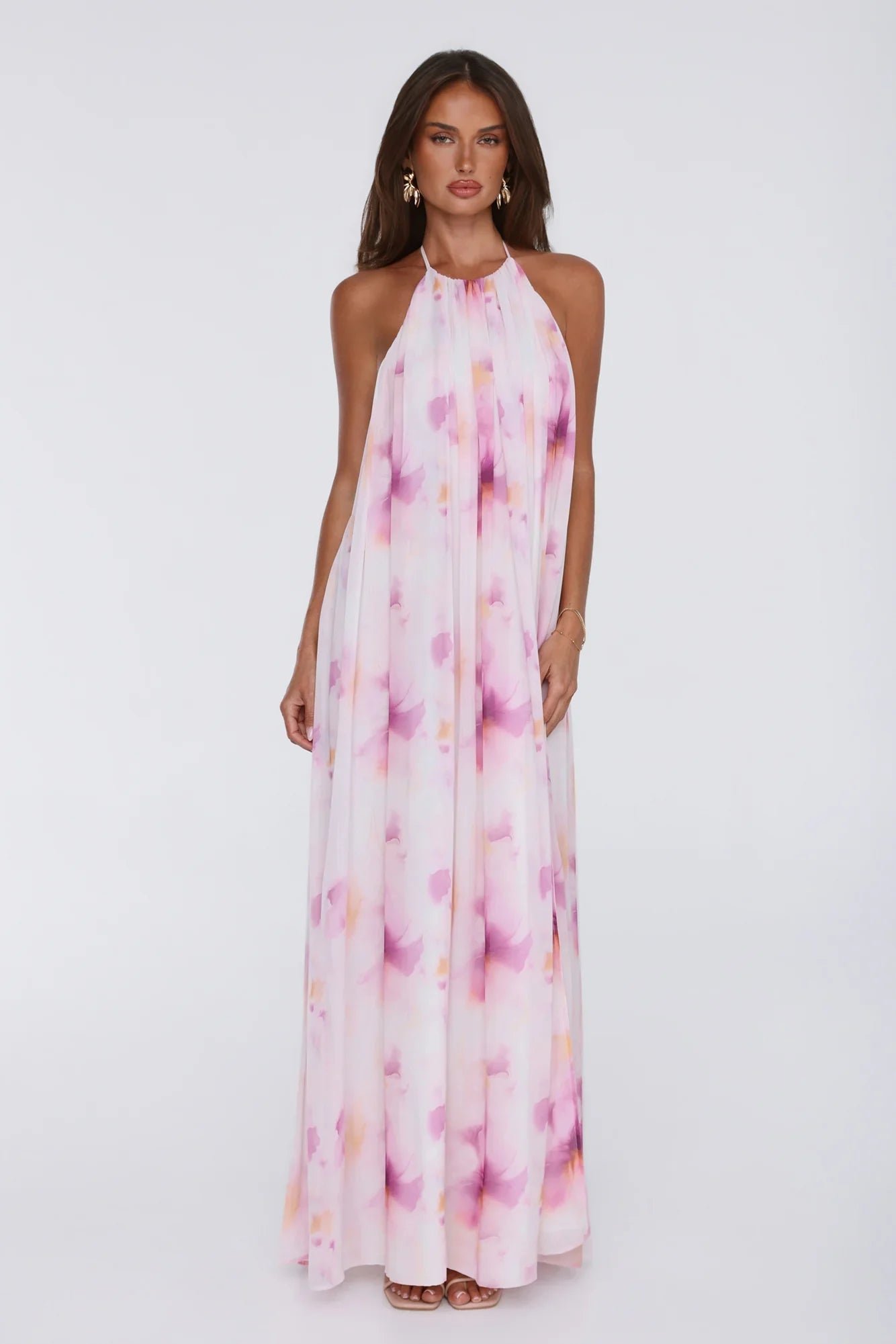 Radiant Queen Halter Maxi Dress Lilac
