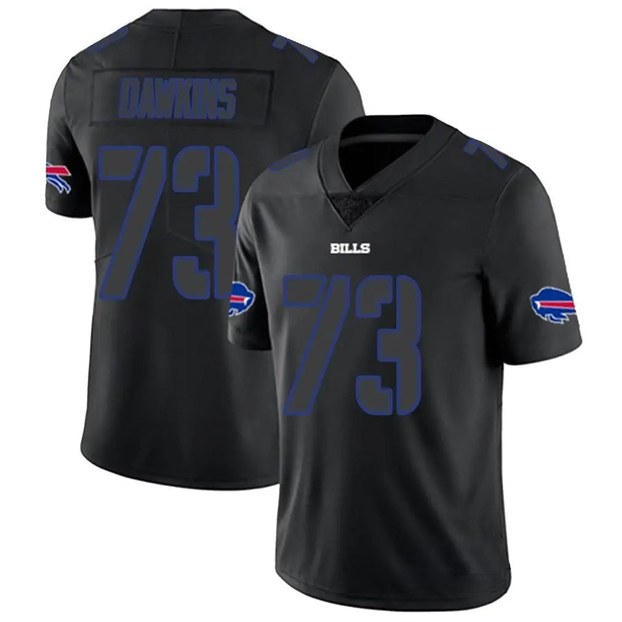 B.Bills #73 Dion Dawkins Player Black Limited Football Jerseys