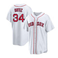 B.Red Sox #34 David Ortiz Home Replica Player White Baseball Jerseys