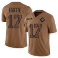C.Panthers #17 Xavier Legette Player Brown Salute To Service Limited Football Jerseys