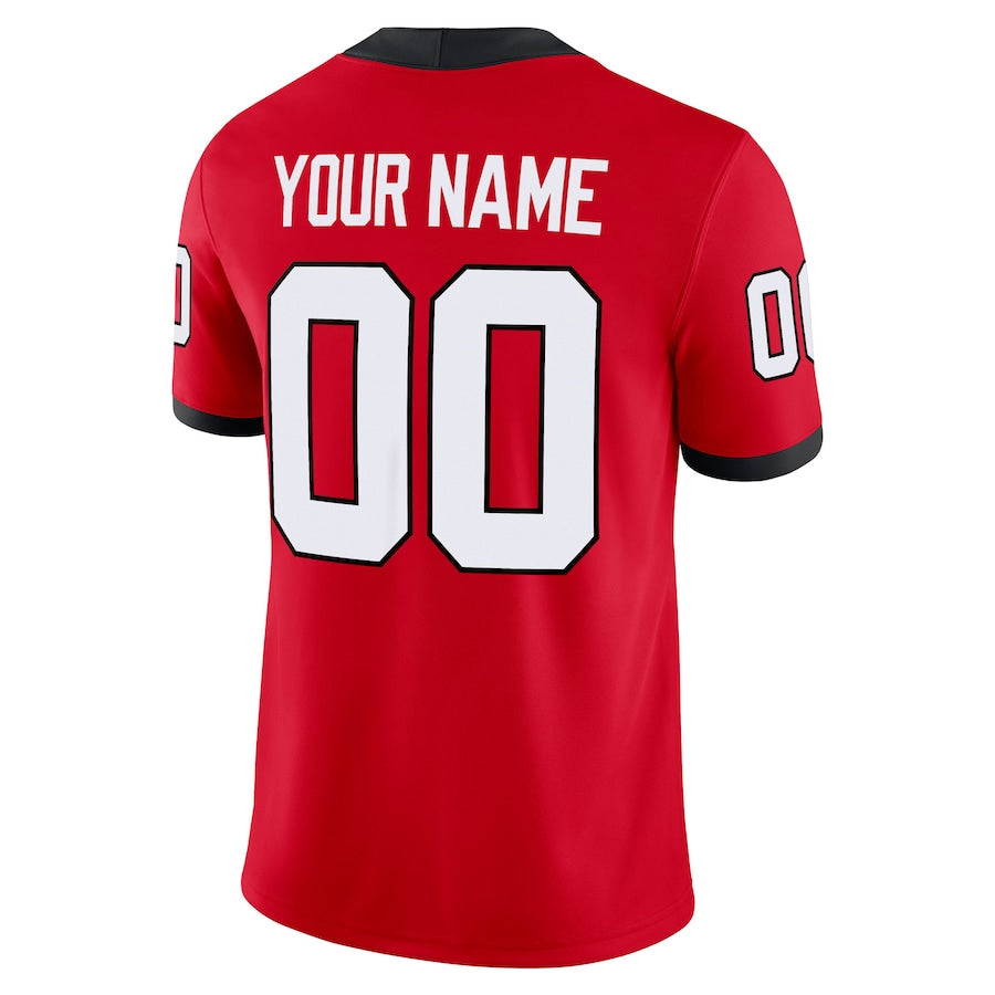 Custom Georgia Bulldogs Red Game Football Jerseys