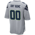 Custom S.Seahawks Gray Alternate Game Football Jerseys