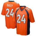 D.Broncos #24 Champ Bailey Player Orange Game Football Jerseys