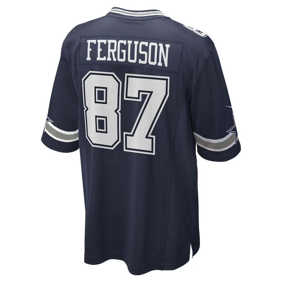 D.Cowboys #87 Jake Ferguson Player Navy Home Game American Football Jerseys