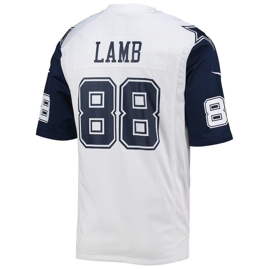D.Cowboys #88 CeeDee Lamb Player White Alternate Game Football Jerseys