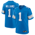 D.Lions #1 Jameson Williams Player Blue Replica Game Football Jerseys
