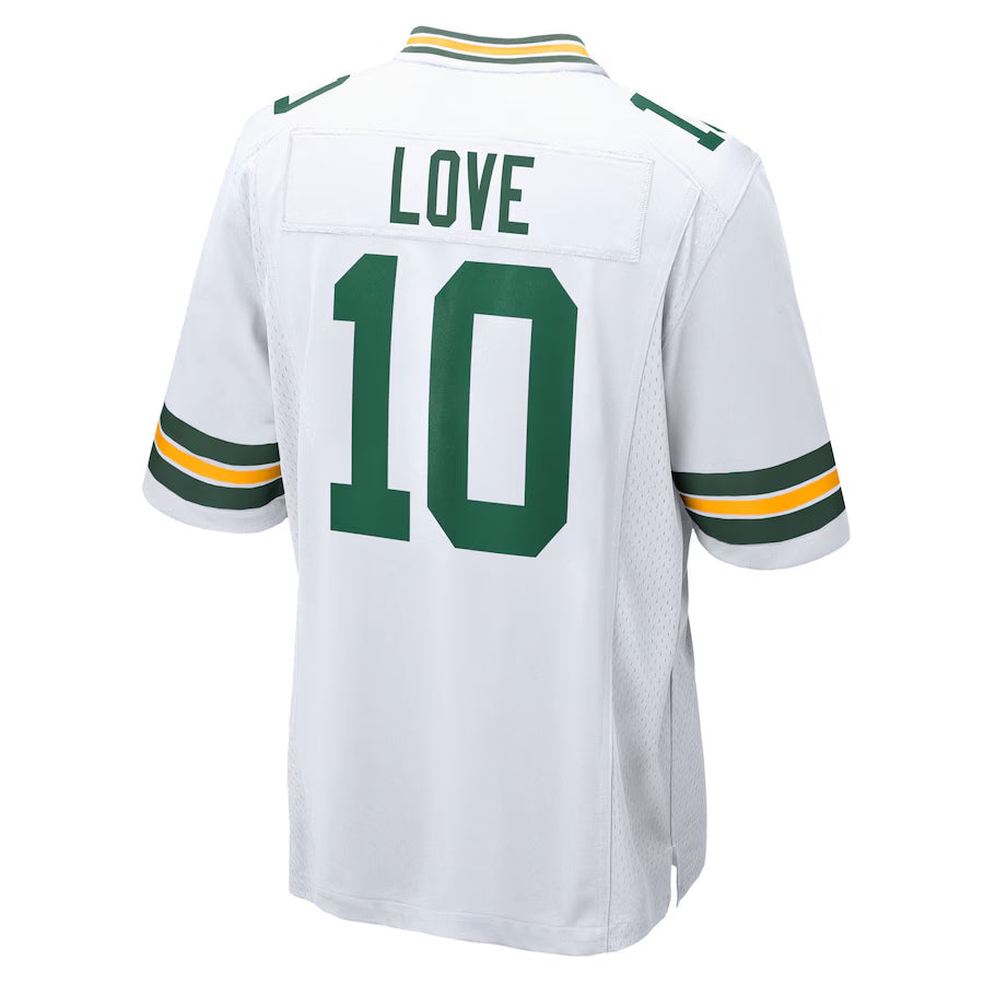 GB.Packers #10 Jordan Love Player White Game Replica Stitched Football Jerseys