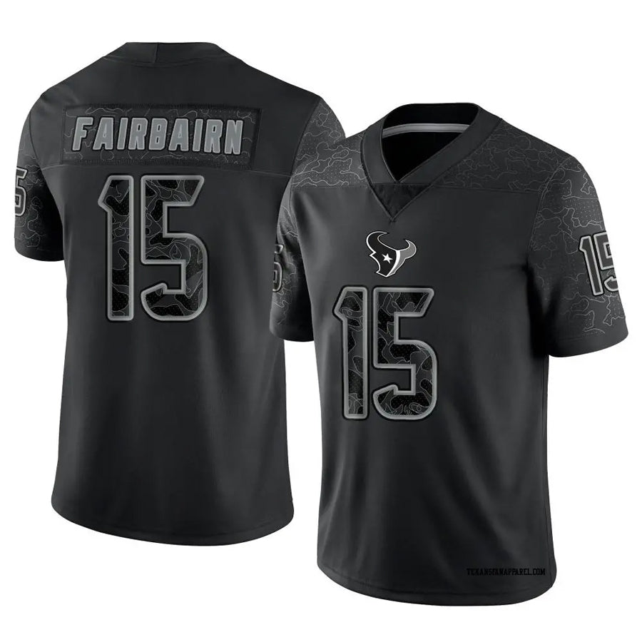 H.Texans #15 Ka'imi Fairbairn Player Black RFLCTV Limited Football Jerseys