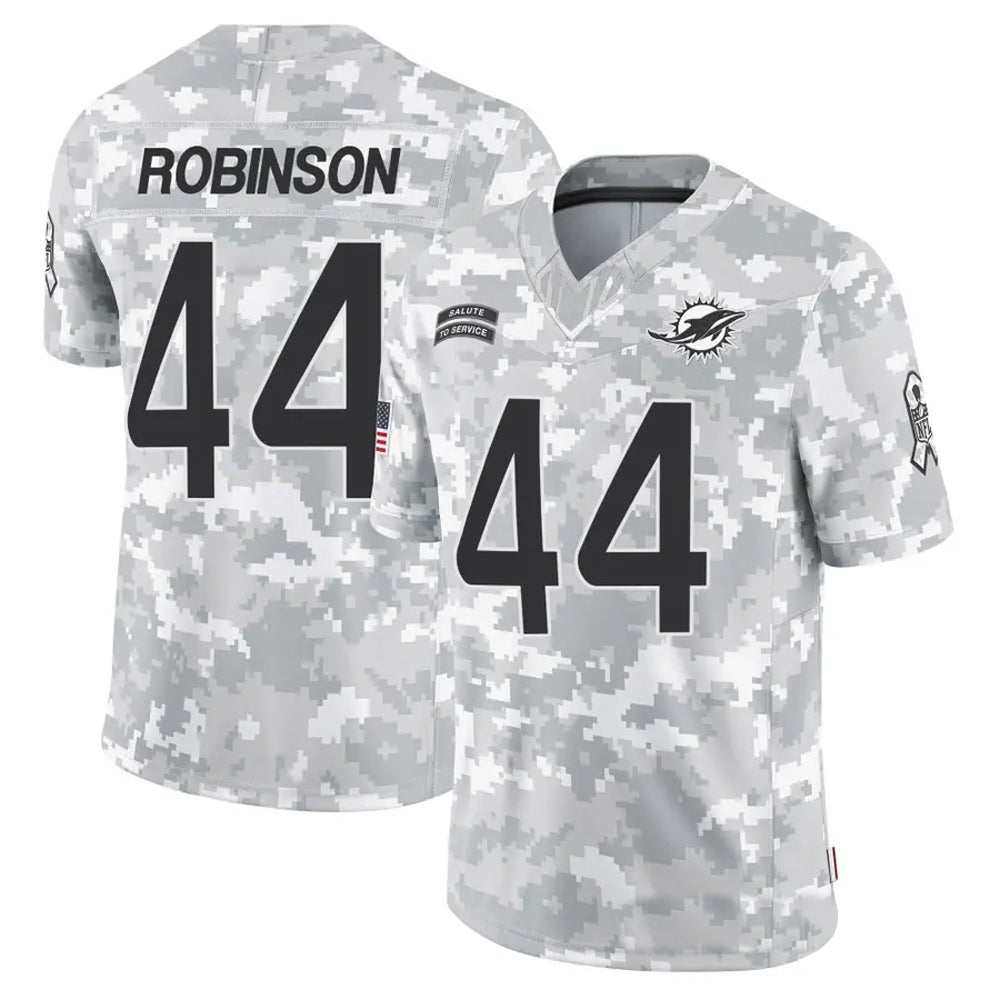M.Dolphins #44 Chop Robinson Player Arctic Camo Salute to Service Limited Football Jerseys