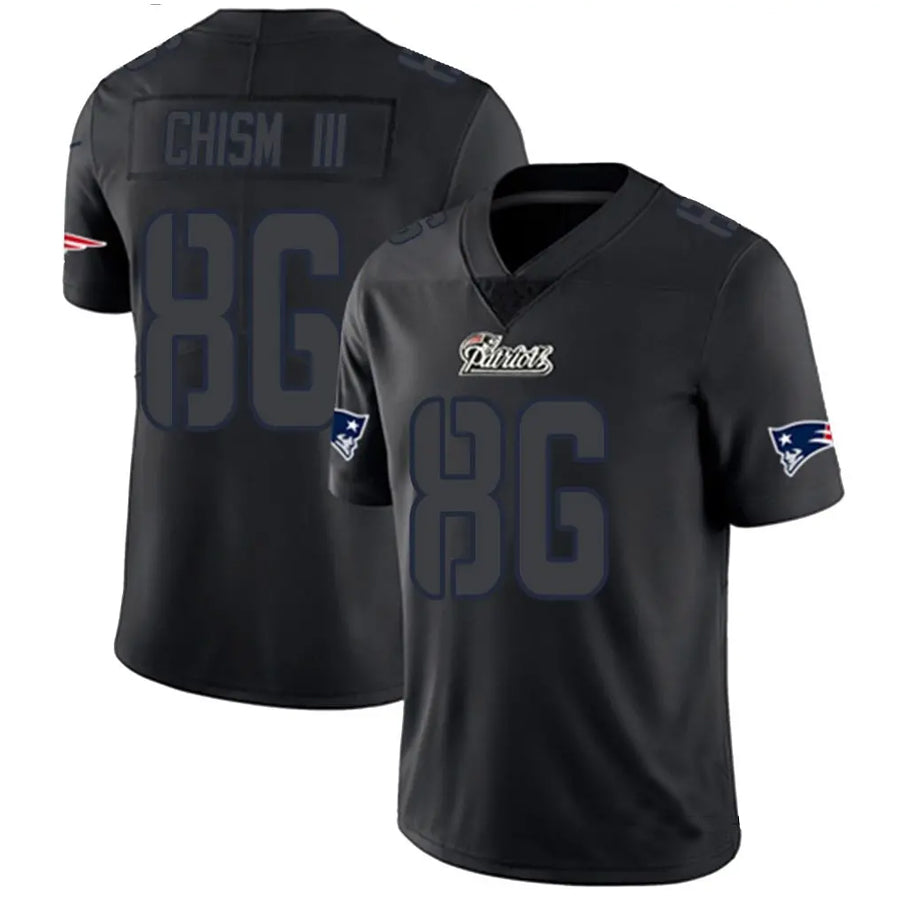 NE.Patriots #86 Efton Chism III Player Limited Black Impact Football Jerseys