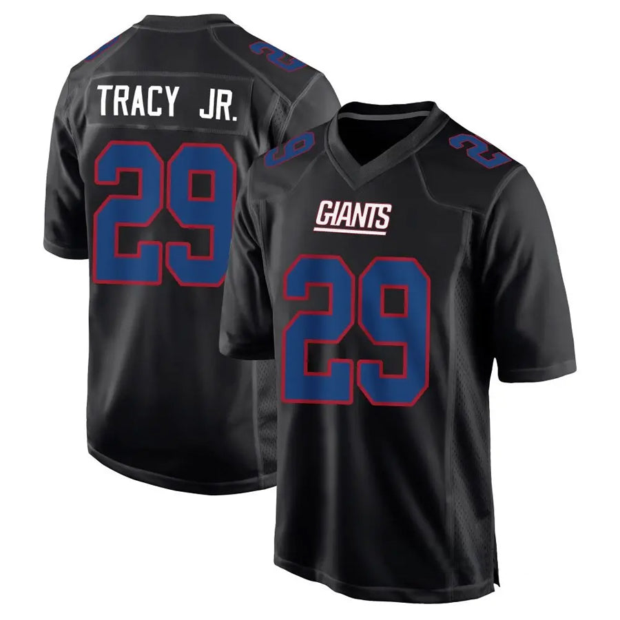 NY.Giants #29 Tyrone Tracy Jr. Player Black Carbon Fashion Football Jerseys