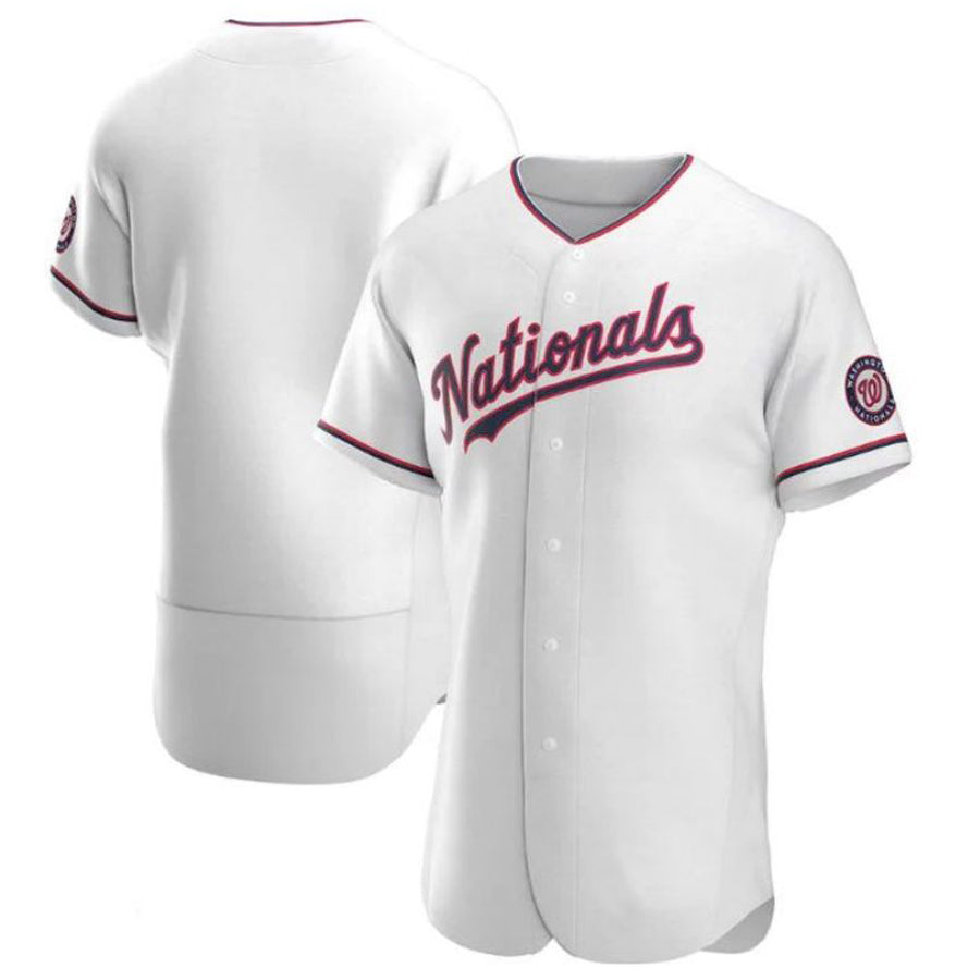 W.Nationals Blank Player White Replica Baseball Jerseys