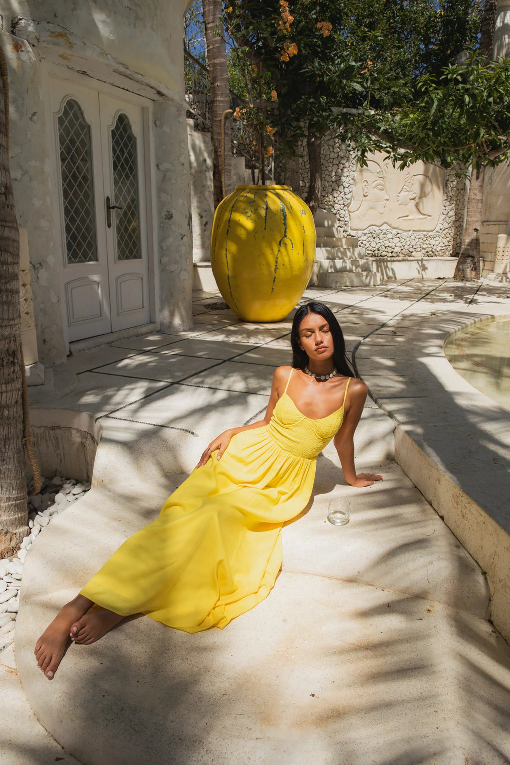 Blushing Lovers Maxi Dress Yellow