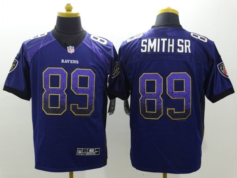 Men's Baltimore Ravens Steve Smith Sr #89 Purple Game Jersey1