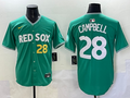 Men's Boston Red Sox Kristian Campbell #28 Green 2025 City Connect Replica Player Jersey