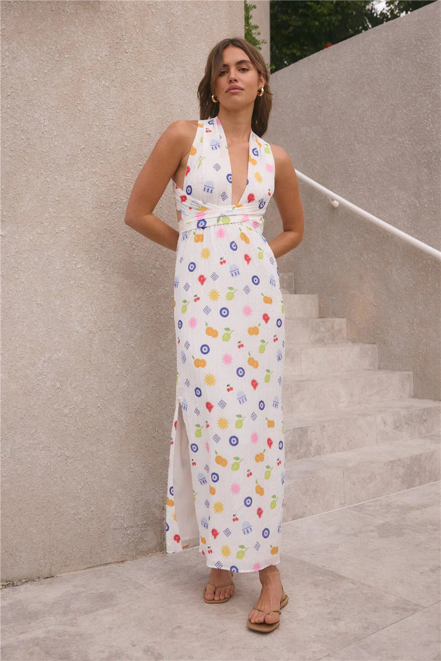 Marici Maxi Dress Santorini Print
