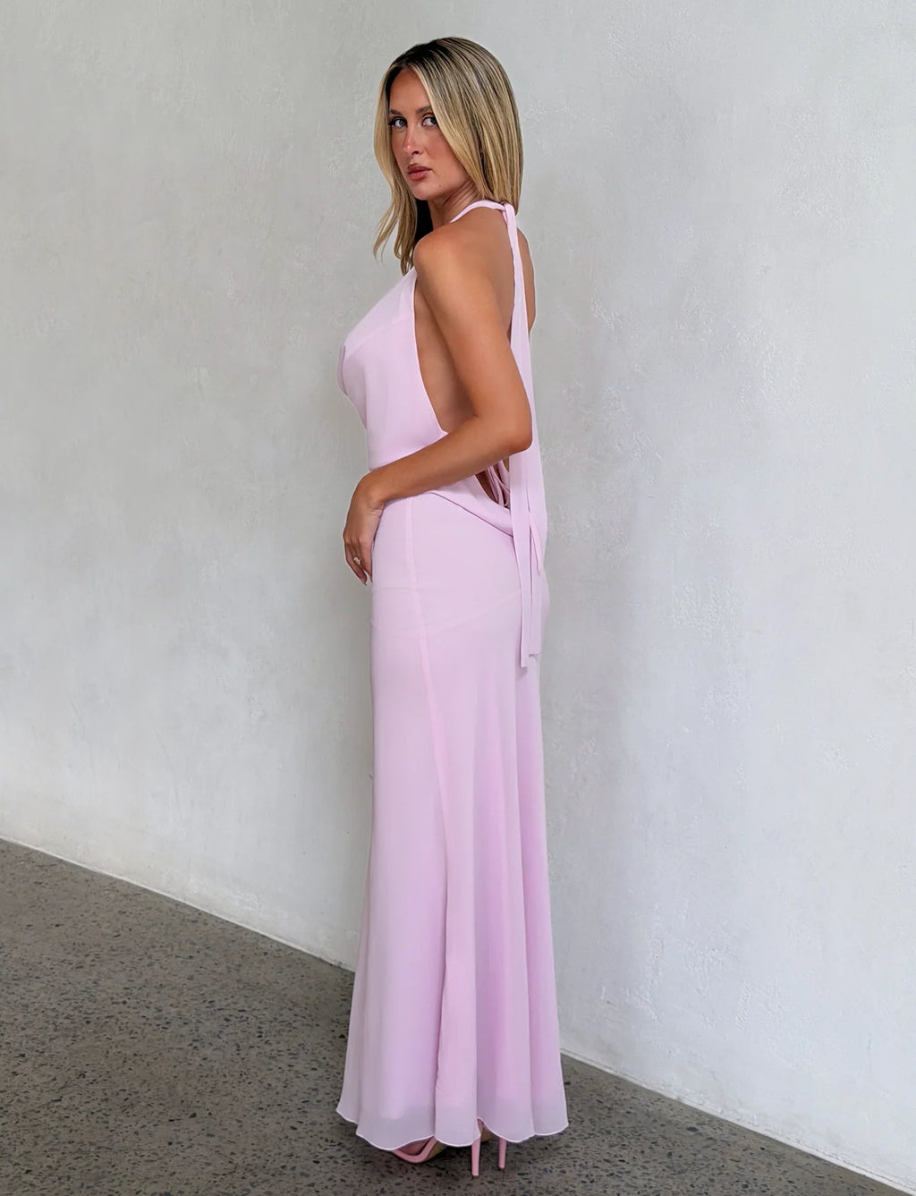 ZYLA MAXI DRESS - BABY PINK