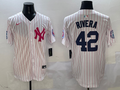 Men's New York Yankees Mariano Rivera #42 White Team Player Jersey