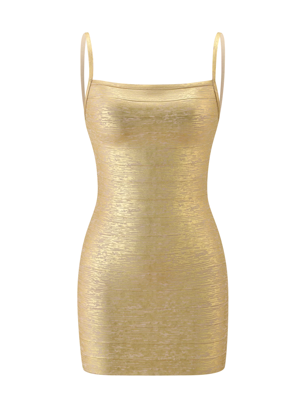 MIDORI METALLIC BANDAGE DRESS - GOLD