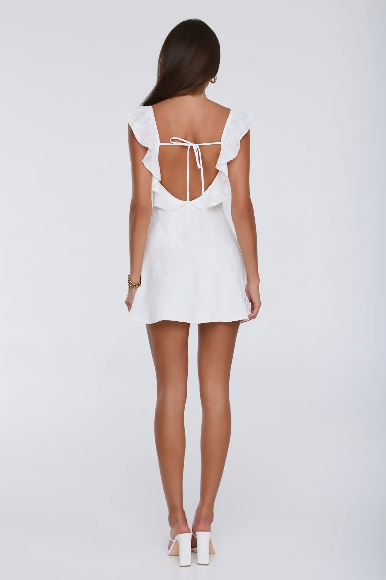 Happy Hour Glow Mini Dress Cream