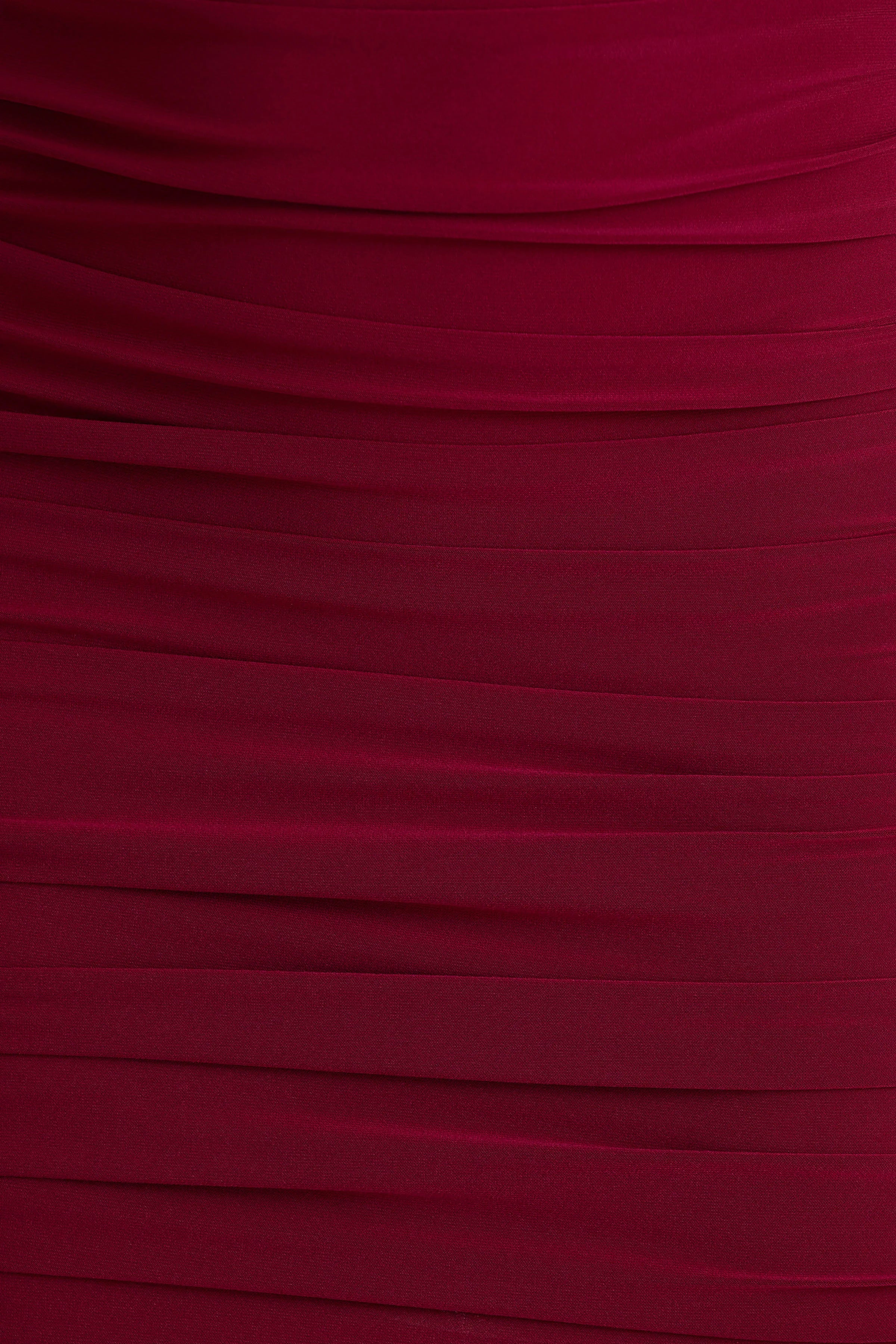 Missy | Burgundy Mini Dress With Cape-Sleeve And Ruched Detailing